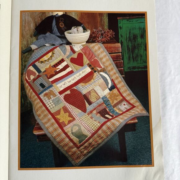 Vtg 90s Be It Ever So Humble Chery Saffiote Quilt Pattern Book Primitive Country - Picture 4 of 11